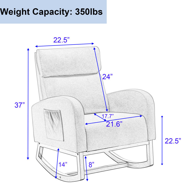 Dimensions of rocking online chair